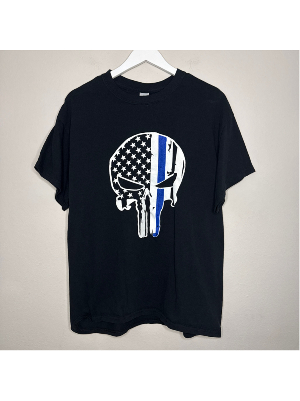 Men's Gildan Punisher Graphic Tee Shirt Size L Back the Blue - [LP1066]